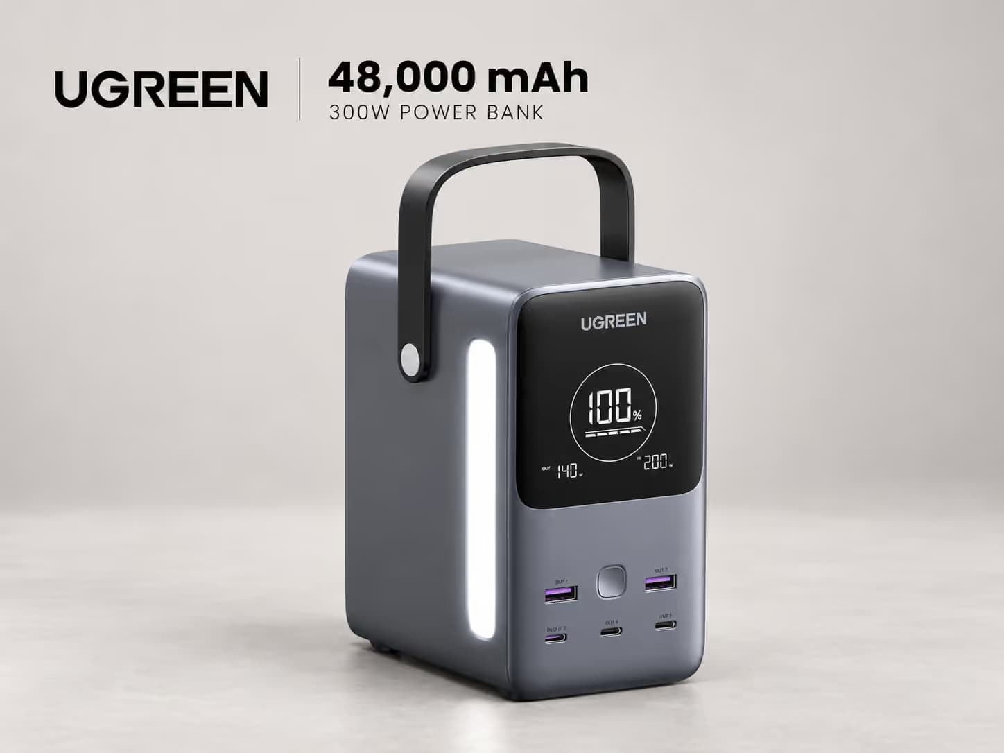 UGREEN Power Bank - 48000mAh 300W (Smart Digital Display)